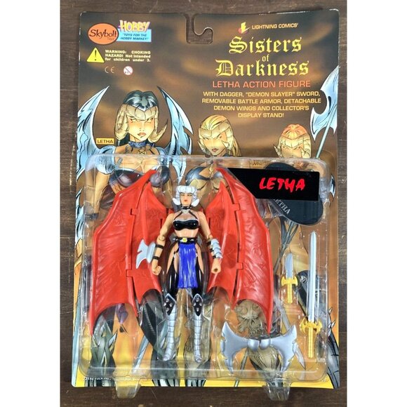 Sisters of Darkness Letha Action Figure 1998 Skybolt Vintage Lightning Comics - Picture 7 of 7